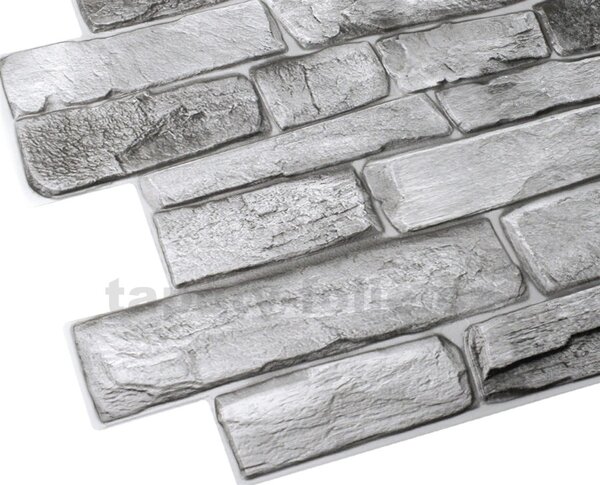 Obkladové panely 3D PVC TP10016863, cena za kus, rozměr 980 x 498 mm, břidlice šedá, GRACE