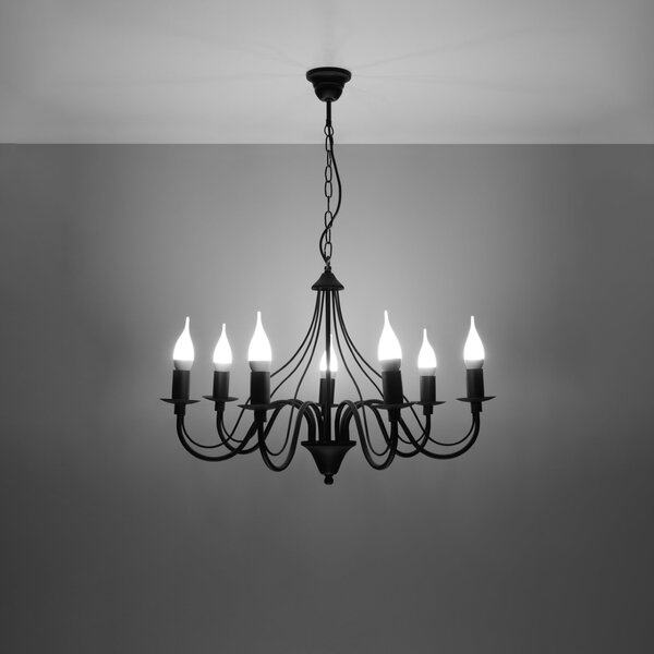 Sollux Lighting Lustr MINERWA 7 černý