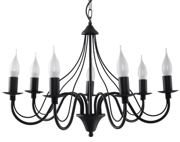 Sollux Lighting Lustr MINERWA 7 černý
