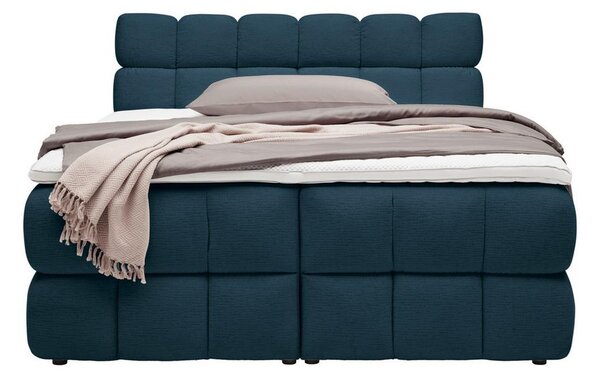 Boxspring postel BUBBLE BOX 160/200 cm, modrá