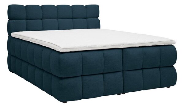 Boxspring postel BUBBLE BOX 160/200 cm, modrá
