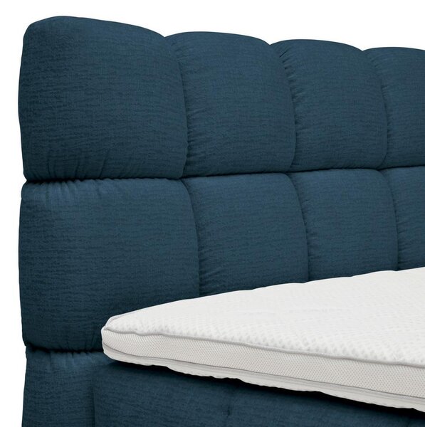 Boxspring postel BUBBLE BOX 160/200 cm, modrá