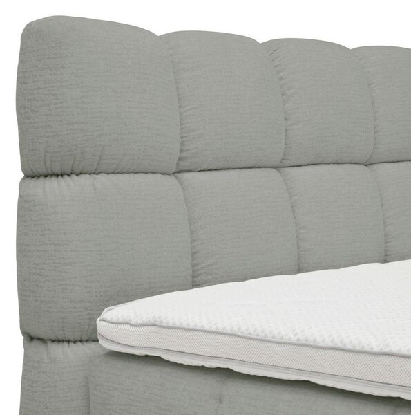 Boxspring postel BUBBLE BOX 160/200 cm, šedá