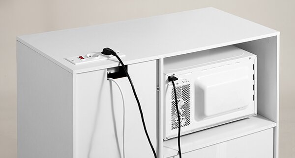 SONGMICS Kuchyňský regál s integrovanou napájecí lištou Vasagle Morja 90 cm bílý