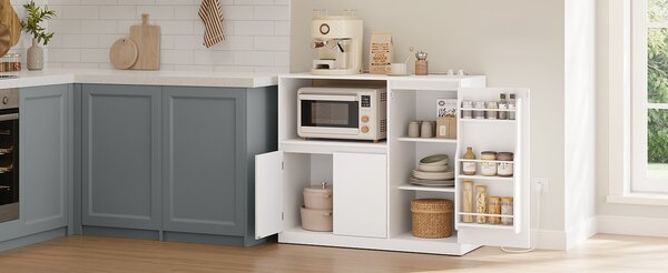 SONGMICS Kuchyňský regál s integrovanou napájecí lištou Vasagle Morja 90 cm bílý