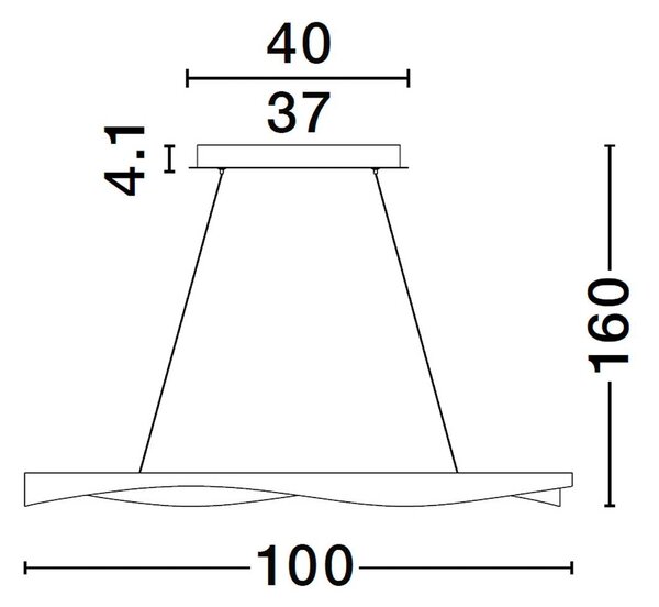 Nova Luce Radon LED závěsné svítidlo 650 mm