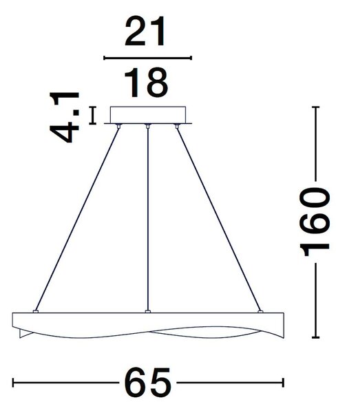 Nova Luce Radon LED závěsné svítidlo 650 mm