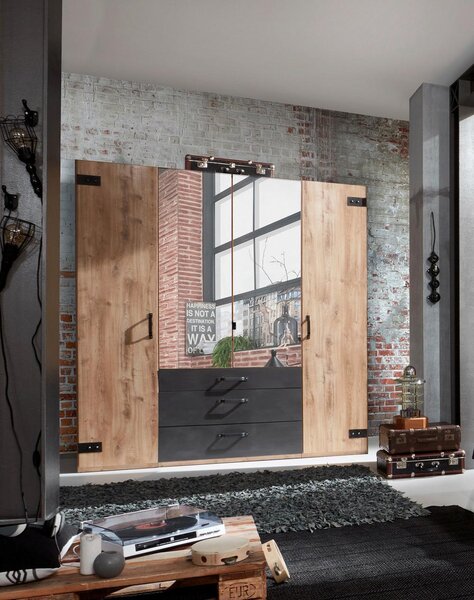Skříň s otočnými dveřmi DETROIT šířka 200cm