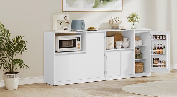 SONGMICS Kuchyňský regál s integrovanou napájecí lištou Vasagle Morja 90 cm bílý