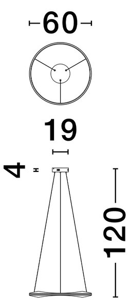 Nova Luce Dobi LED závěsné svítidlo 800 mm