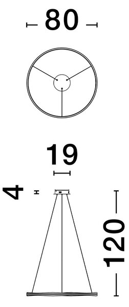 Nova Luce Dobi LED závěsné svítidlo 800 mm