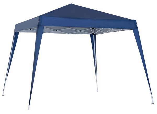 Skládací stan Outsunny 2,4x2,4m, zahradní altán, voděodolný, rychloupínací design, ocelový rám a Oxfordská tkanina pro venkovní použití, modrý | Aosom