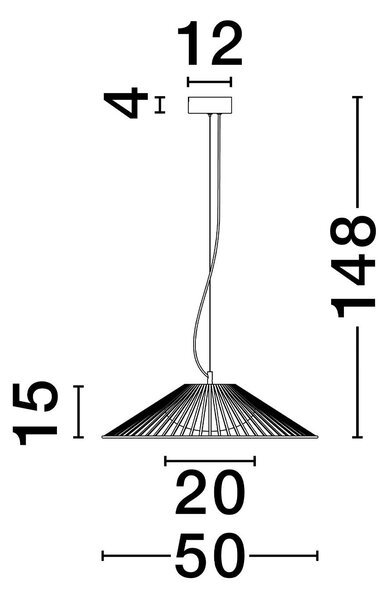 Nova Luce Brume LED závěsné svítidlo 50CM