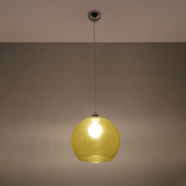 Sollux Lighting Závěsná lampa BALL žlutá
