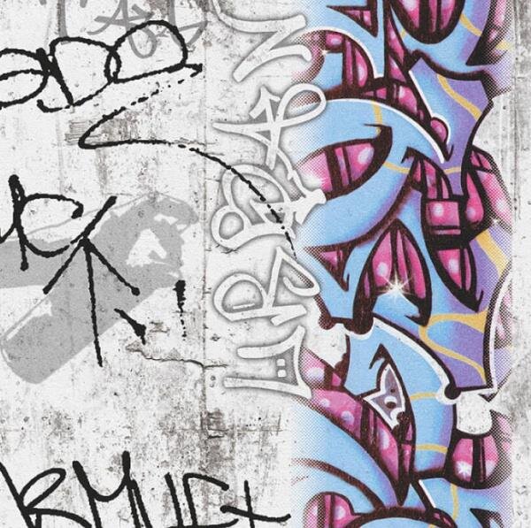 Papírové tapety na zeď Boys & Girls 36986-1, graffiti barevné, rozměr 10,05 m x 0,53 m, A.S.Création