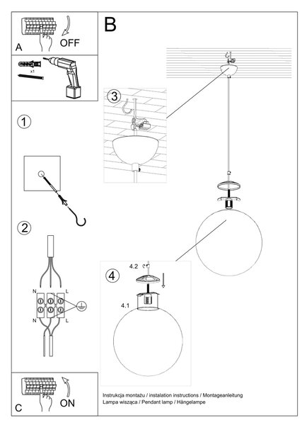 Sollux Lighting Závěsné svítidlo UGO 20