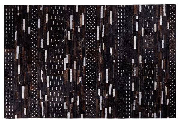 Koberec AKSEKI Tmavě hnědá 140 x 200 cm Kůže