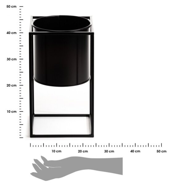 Stojan na květiny RING 40x23 cm černá