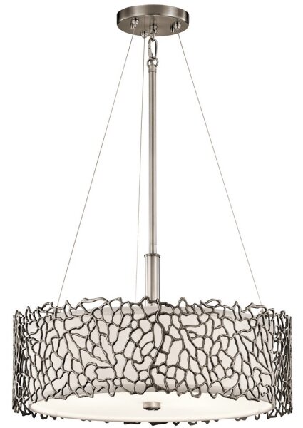 Kichler KL-SILVER-CORAL-P-A - Lustr na tyči SILVER CORAL 3xE27/100W/230V chrom