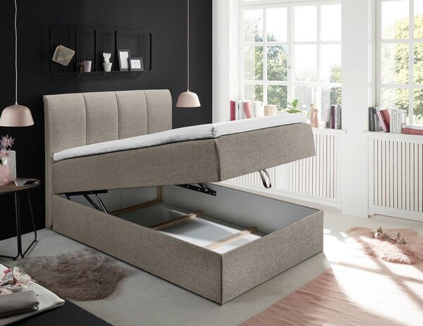 Boxspring postel GRANADA hnědá 120x200 cm