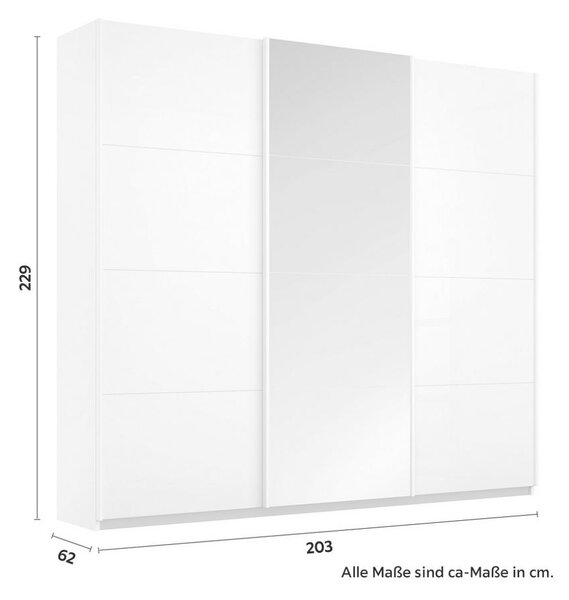 Skříň s posouvacími dveřmi KULMBACH, šířka 203 cm