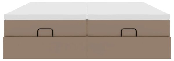 Osmanský rám postele s matrací cappuccino 180x200cm umělá kůže 3311228
