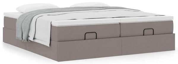 Osmanský rám postele s matrací taupe 160x200cm textil 3311238