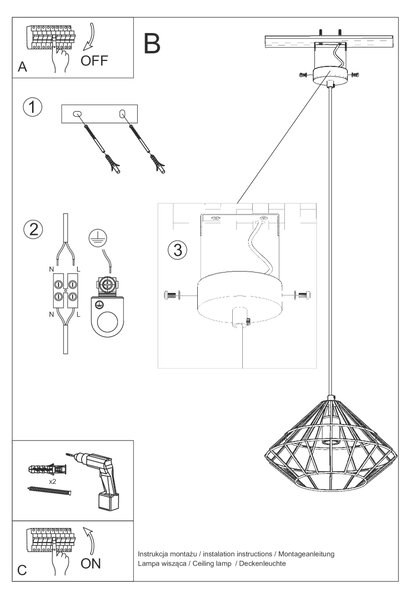 Sollux Lighting Závěsné svítidlo UMBERTO bílé