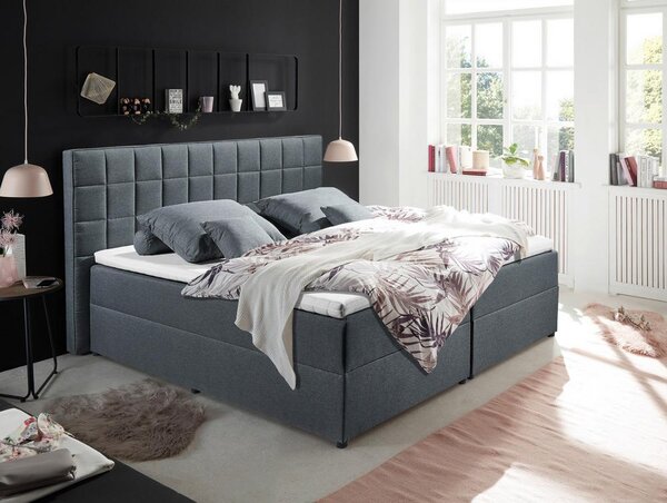 Boxspring postel ALASKA 180x200 cm antracit