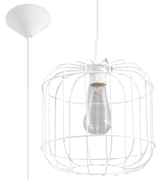 Sollux Lighting Závěsná lampa CELTA bílá