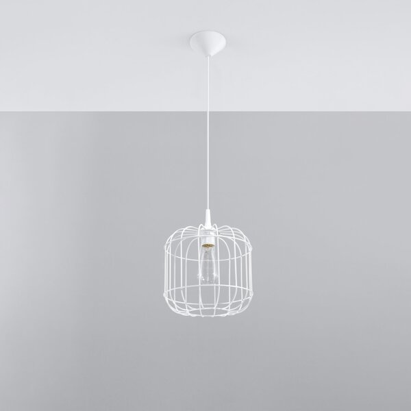 Sollux Lighting Závěsná lampa CELTA bílá