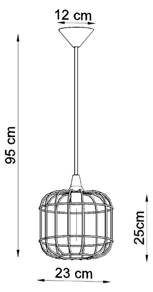 Sollux Lighting Závěsná lampa CELTA bílá
