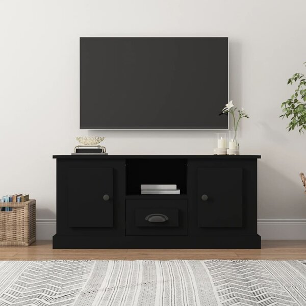 TV skříňka černá 100 x 35,5 x 45 cm kompozitní dřevo
