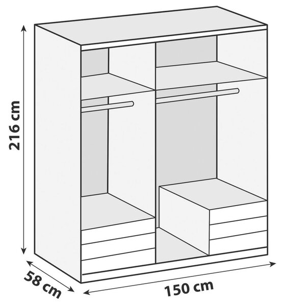 Šatní skříň LEVEL 36 D