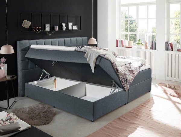 Boxspring postel ALASKA 180x200 cm antracit