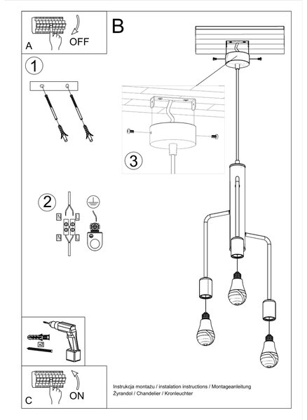 Sollux Lighting Lustr DUOMO 3M