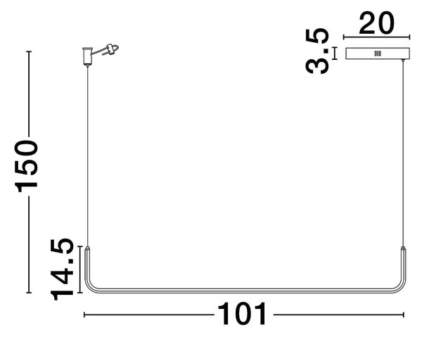 Nova Luce Strita LED závěsné svítidlo 2