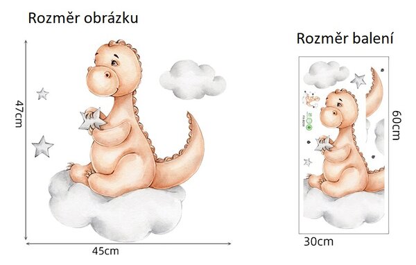 Živá Zeď Samolepka Roztomilý dráček
