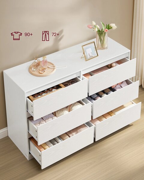 SONGMICS Komoda Vasagle Kailyn 119,4 cm bílá