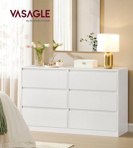 SONGMICS Komoda Vasagle Kailyn 119,4 cm bílá