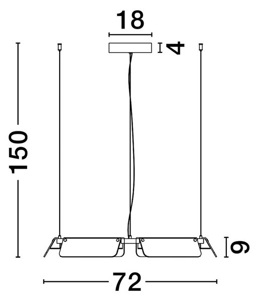 Nova Luce Apnea LED závěsné svítidlo 103CM
