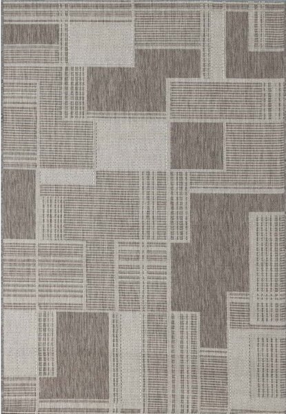 J-Line Kusový koberec Level 20632 šedohnědý BARVA: Šedá, ROZMĚR: 80x150 cm
