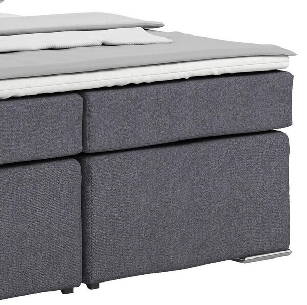 Postel Boxspring NERO PL: 160/200 cm, tmavě šedá