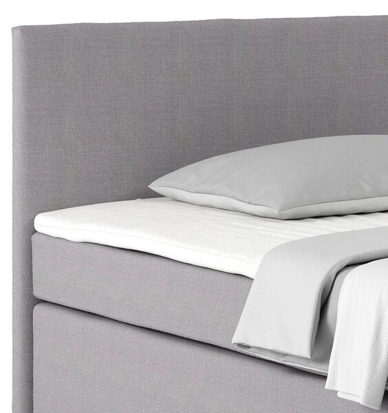 Postel Boxspring Nero, 140x200 cm, šedá