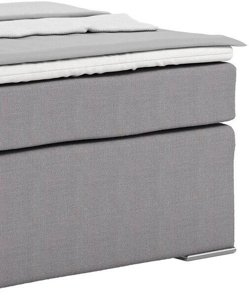 Postel Boxspring Nero, 140x200 cm, šedá