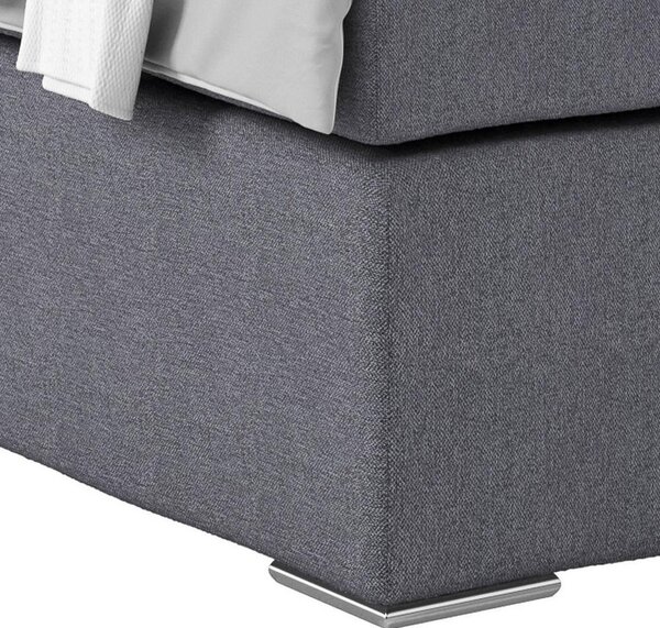 Postel Boxspring NERO PL: 160/200 cm, tmavě šedá