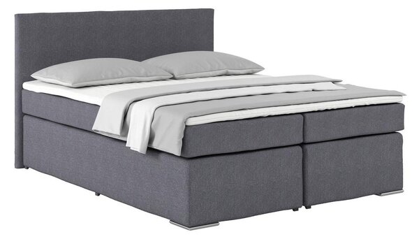 Postel Boxspring NERO PL: 160/200 cm, tmavě šedá