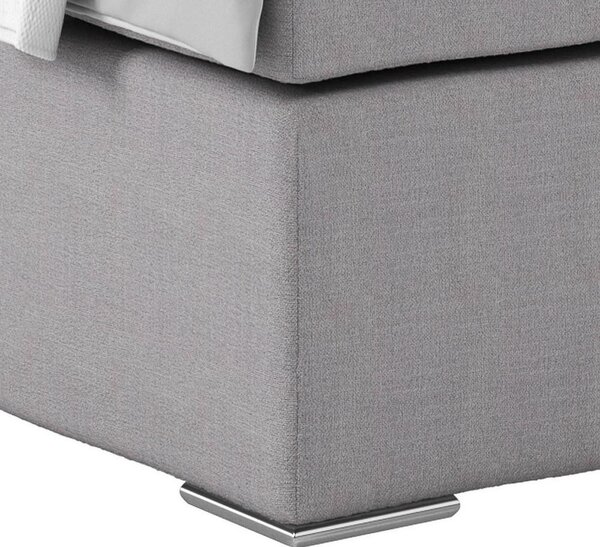 Postel Boxspring Nero, 140x200 cm, šedá