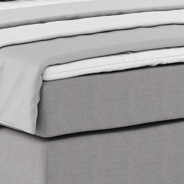 Postel Boxspring Nero, 140x200 cm, šedá
