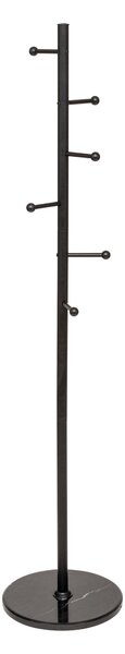 Věšák na kabáty BLACKMARBLE s 6 kovovými háčky, 173 cm